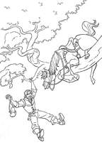 coloriage raiponce le prince dans l arbre